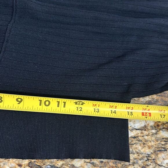 Karlie Viscose Black V-neck Dolman Sleeve Ribbed Knit Pullover Sweater Size S - Picture 8 of 9